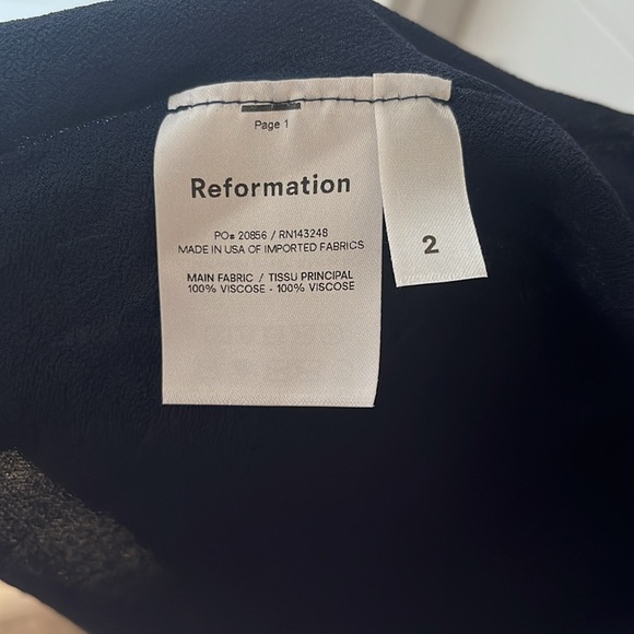 Reformation Fulton Dress Navy - Picture 4 of 4